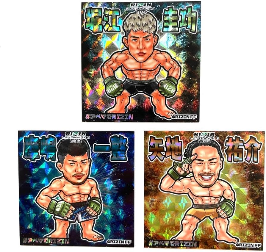 Amazon.co.jp: RIZIN ステッカー シール 3枚セット 堀江圭功 摩嶋一整