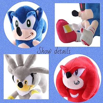 Amazon.co.jp: 9個のスーパーソニックザヘッジホッグぬいぐるみ、11.8