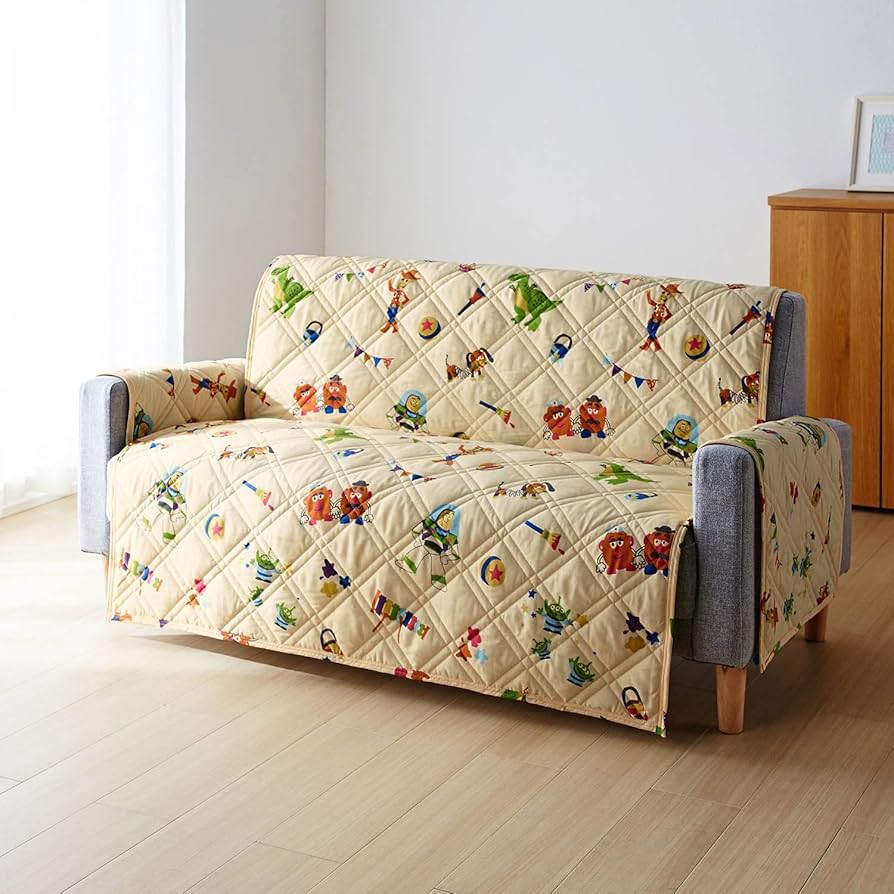Amazon｜[ベルメゾン] ディズニー ソファーカバー 肘付き 綿混 洗える