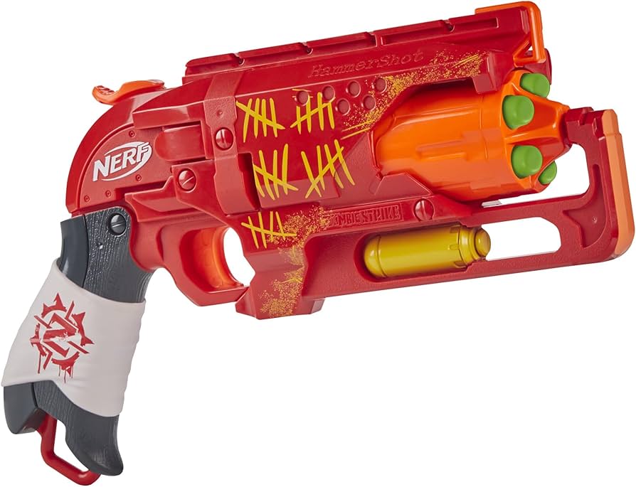 Amazon.com: NERF Zombie Strike Hammershot Blaster, Red (Amazon