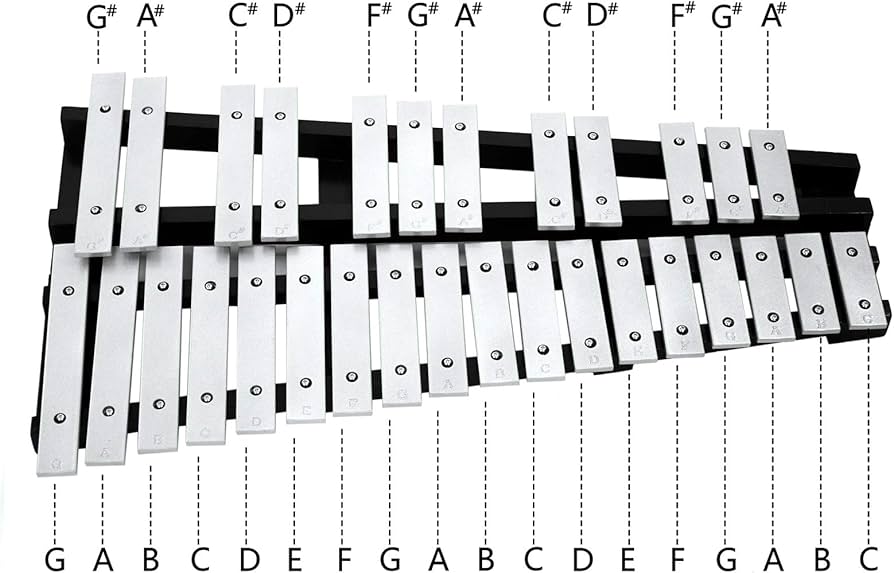 Amazon.co.jp: BQKOZFIN Tabletop Xylophone, 30 Notes, Folding