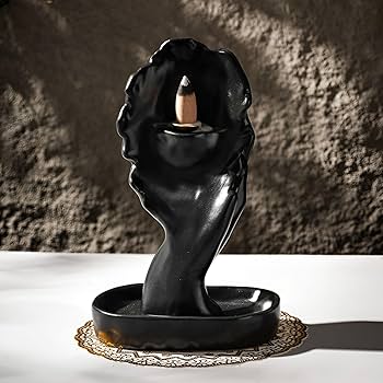 Amazon｜Wuasrgih お香立て 顔、顔香炉 - セラミックアロマセラピーお