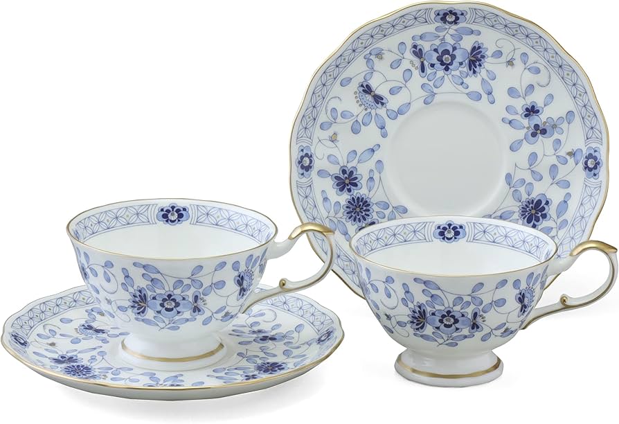 Amazon.com: Narumi 9682-7165 Milan Pair Tea Set, Bone China : Home