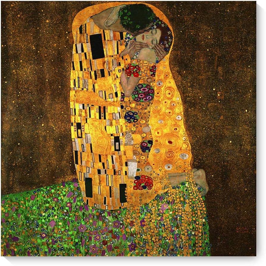 Amazon.co.jp: クリムト 接吻 アートパネル 名画 ポスター 玄関の花