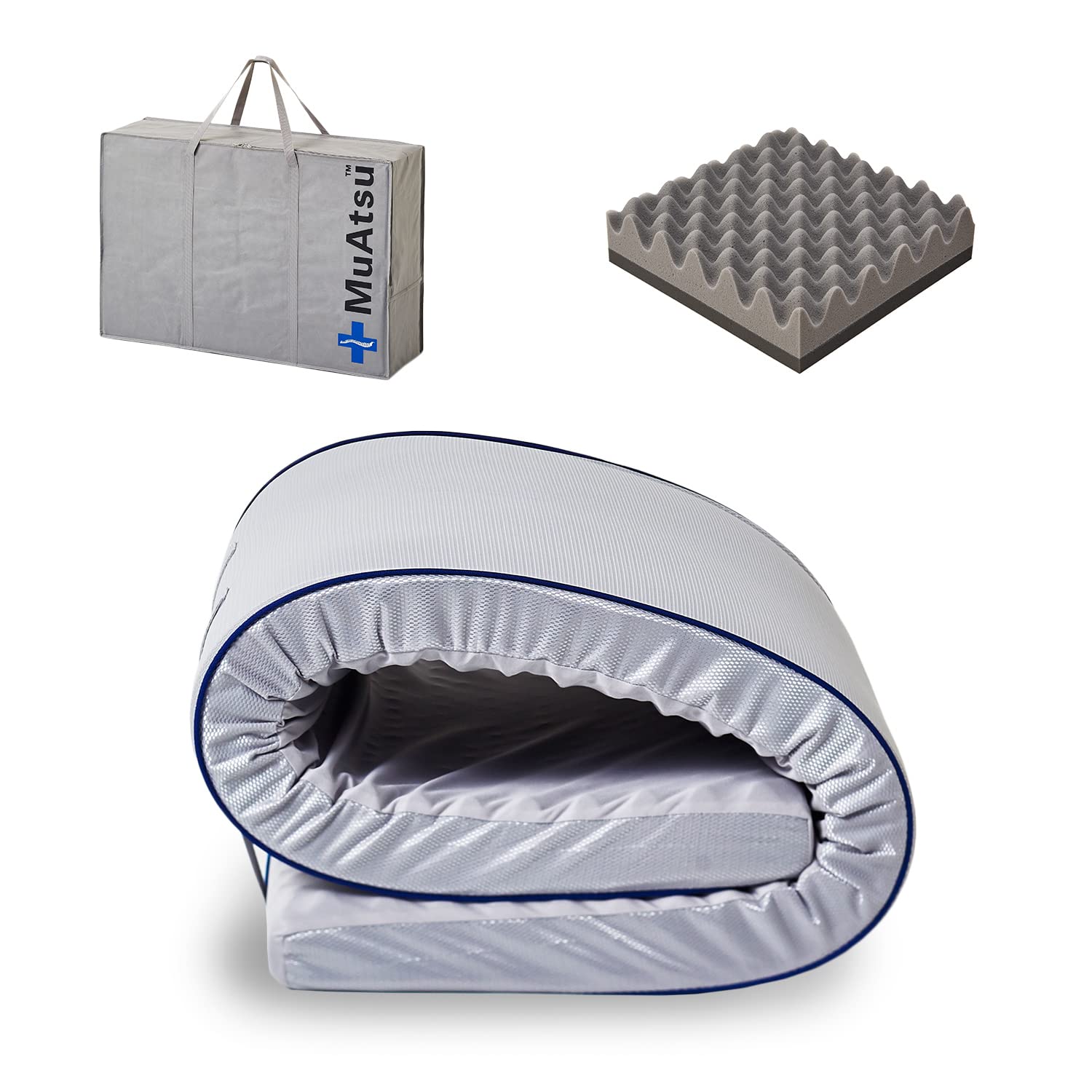 Amazon｜昭和西川 ムアツ マットレス 三つ折り 折り畳み 敷布団 凹凸