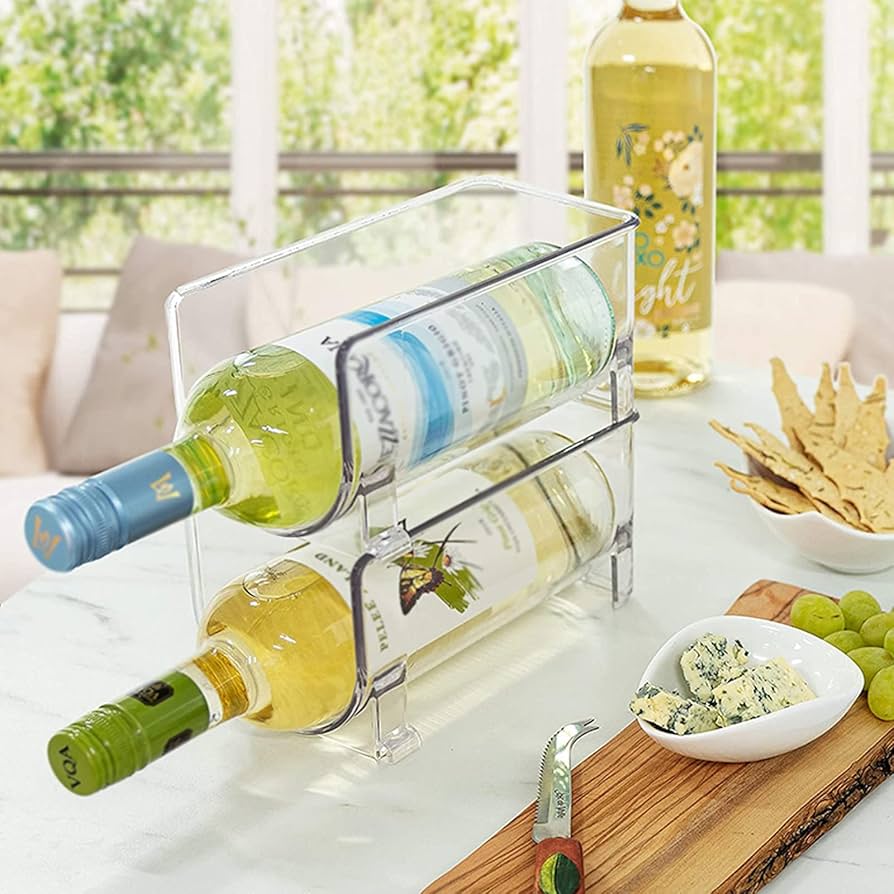 Amazon｜ワインラック 冷蔵庫オーガナイザー、プラスチック製ワイン