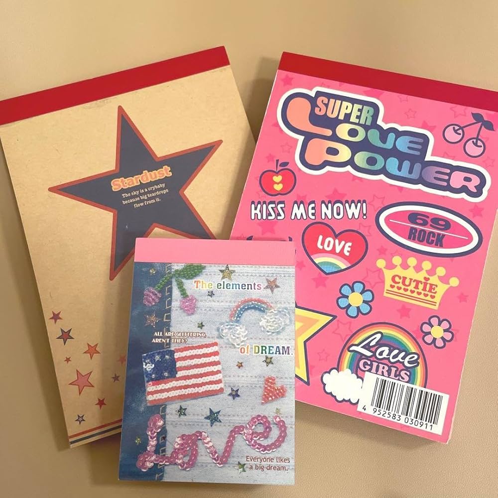 Amazon.co.jp: 平成レトロ ポップ メモ帳 3冊 : 文房具・オフィス用品