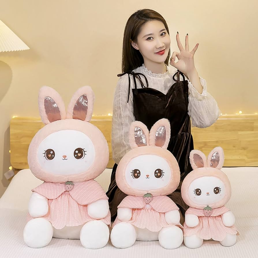 Amazon｜[LSDZW] うさぎぬいぐるみ 兎縫い包み ピンク 大きいサイズ