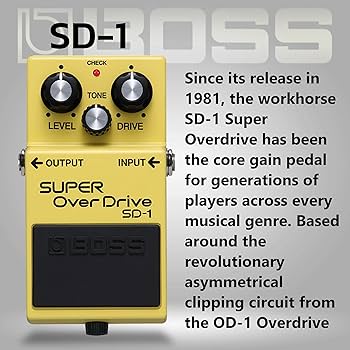Amazon.com: Boss SD-1 Super OverDrive Pedal Bundle with Gearlux