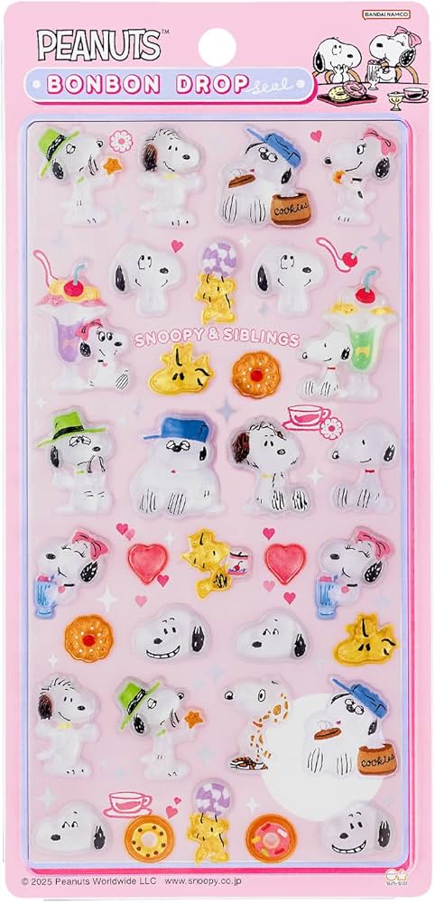Amazon | サンスター文具 スヌーピー シール ボンボンドロップシール
