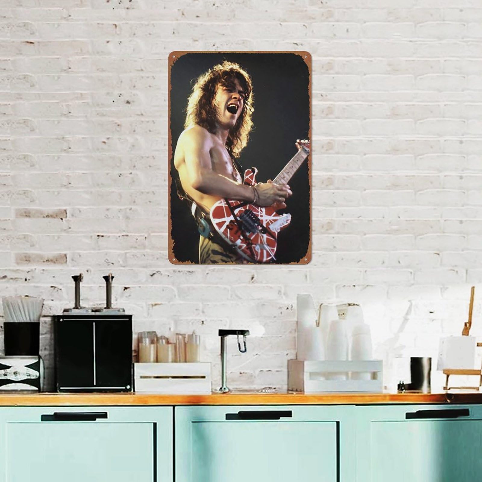 Amazon.com: Eddie Van Halen Music Poster Metal Tin Sign Retro Wall