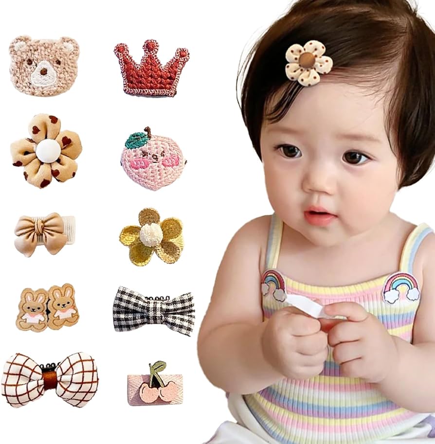 Amazon.co.jp: 10個セット ベビー ヘアクリップ 赤ちゃん 子供用