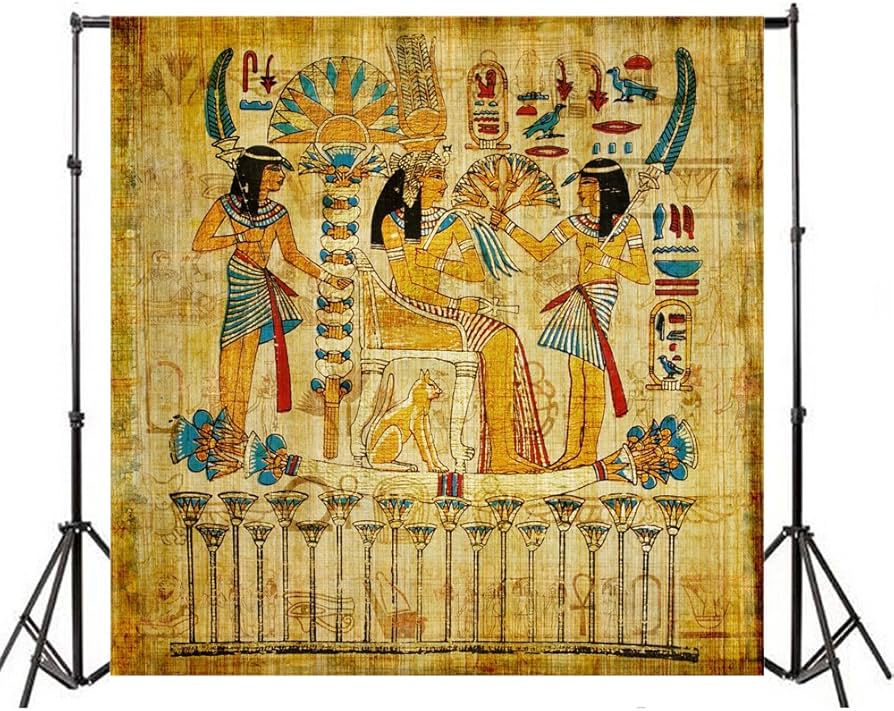 Amazon | Yeele 5 x 5ft Queenクレオパトラ古代エジプト猫写真の背景幕