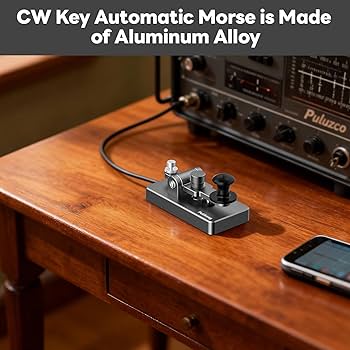 Amazon.co.jp: PUTIKEEG アマチュア無線 電鍵 パドル モールス信号