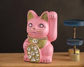 Amazon.co.jp: ご縁猫 ジュエリーキャット(M-SIZE ピンク Pink）左手