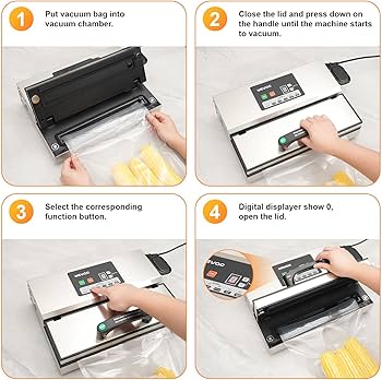 Amazon.co.jp: ステンレス製 真空パック機 高出力 460W 吸引力-95kpa