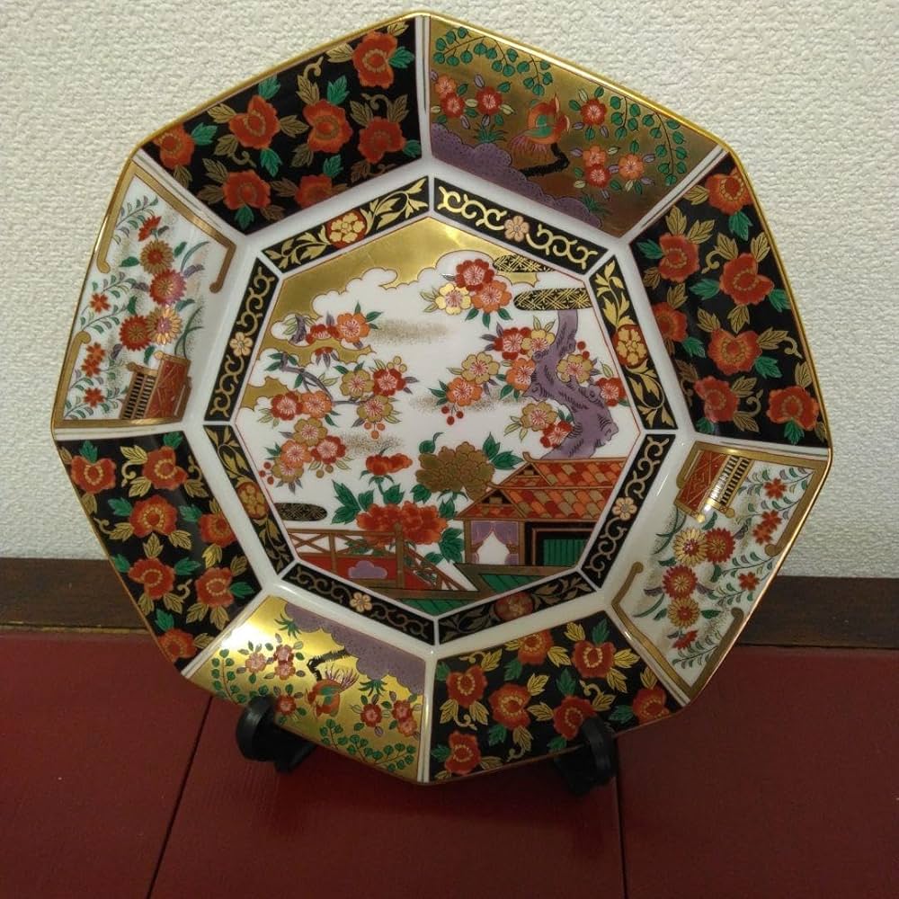 Amazon.co.jp: 有田焼 青藍窯 大正古伊万里 八角大皿 : ホーム＆キッチン