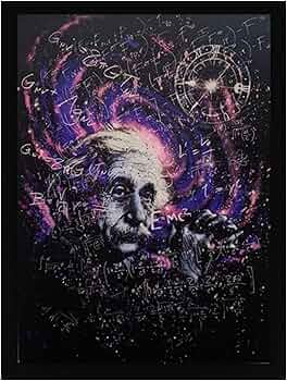 Amazon.com: Albert Einstein Genius Universe Wall Art Decor Framed