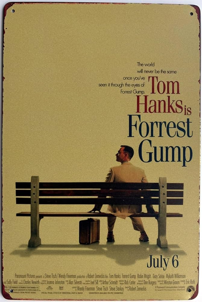 Amazon.co.jp: 『フォレスト・ガンプ/一期一会』映画 ポスター メタル