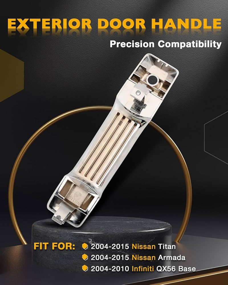 Driver Door Handle, Compatible with 2004-2015 Nissan Titan, Armada