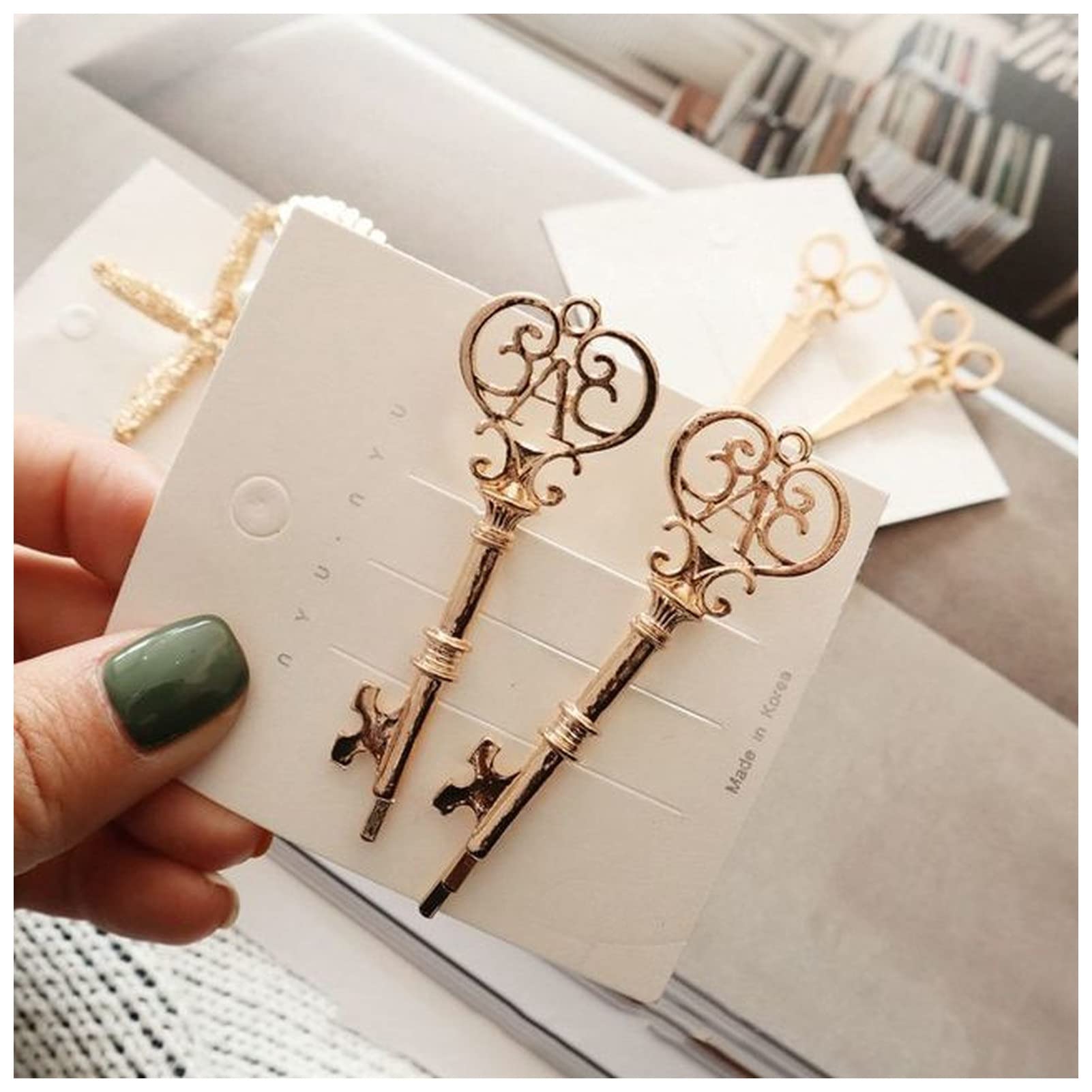 Amazon.co.jp: ヘアピン 2PCSクリエイティブヒトデのハサミシェイプ