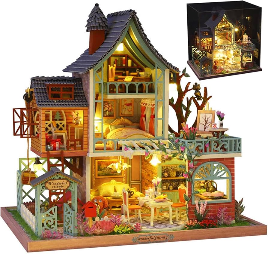 Amazon.co.jp: 教育モデル DIY ミニチュア ドールハウス キット 家具