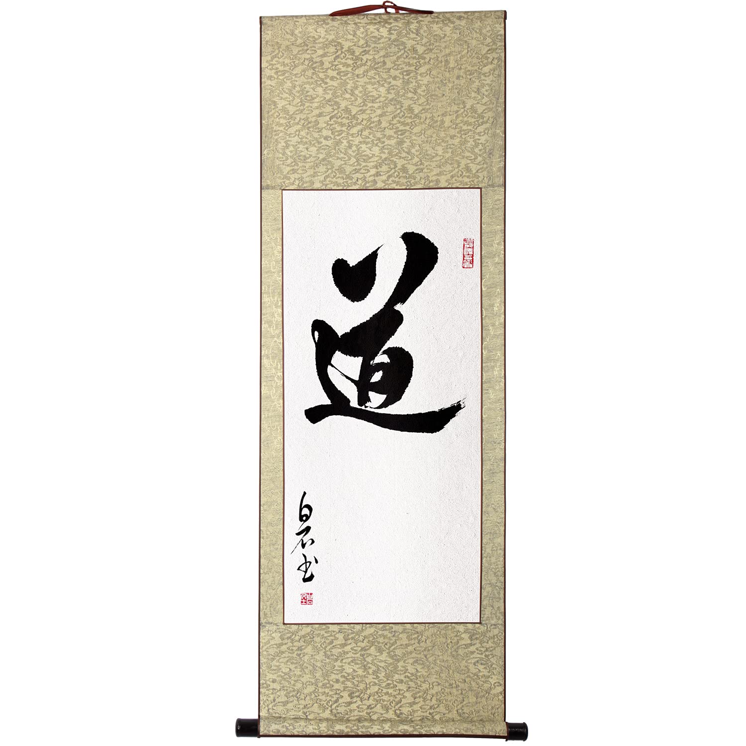 Amazon｜掛軸 掛け軸 おしゃれ 道 茶掛け 茶席の禅語 一行書 肉筆 紙本