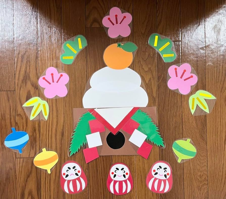 Amazon | 壁面飾り 12月1月 お正月 鏡餅 保育園 幼稚園 施設 | 正月