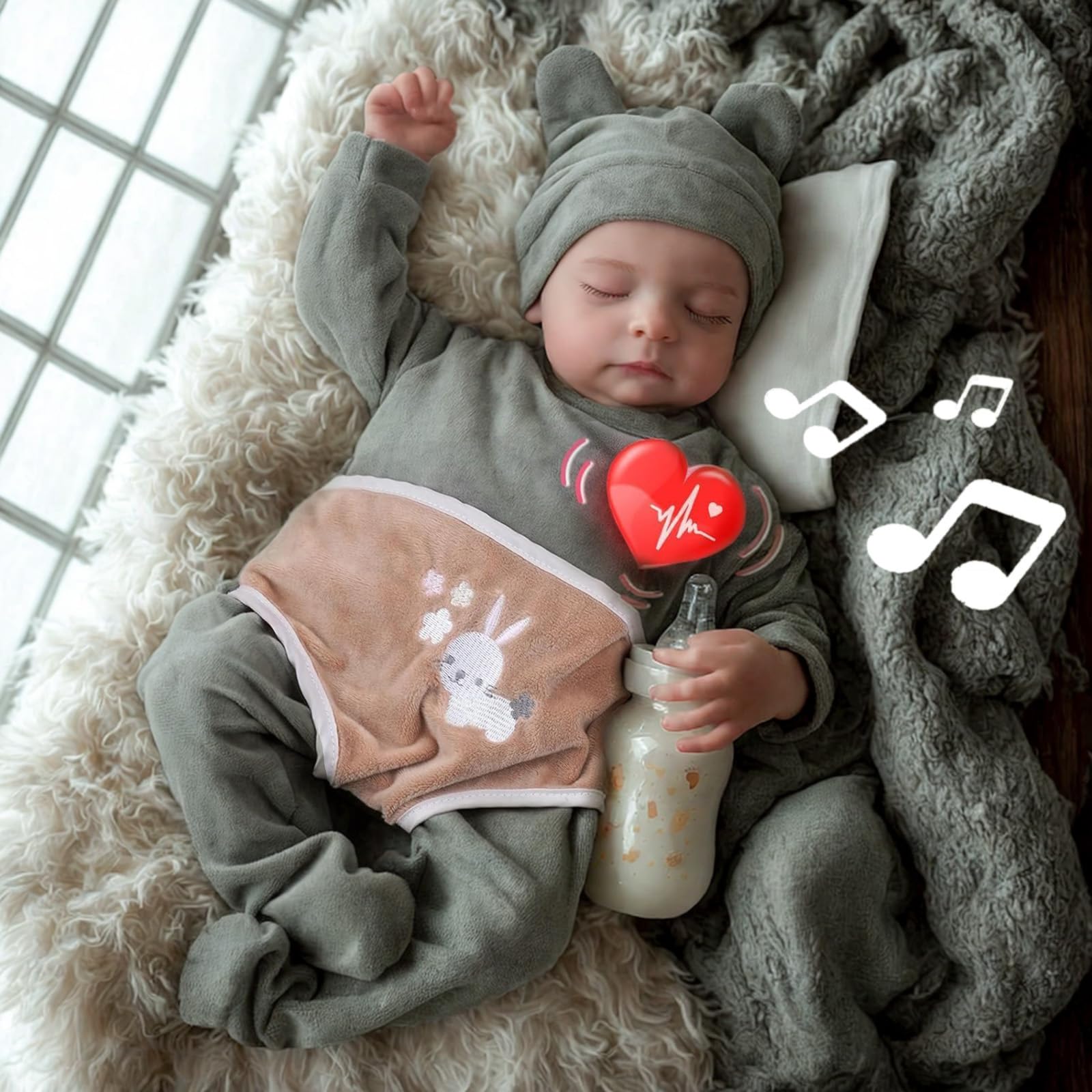 Amazon | BABESIDE リアルベビードール ハートビート付き 18インチ