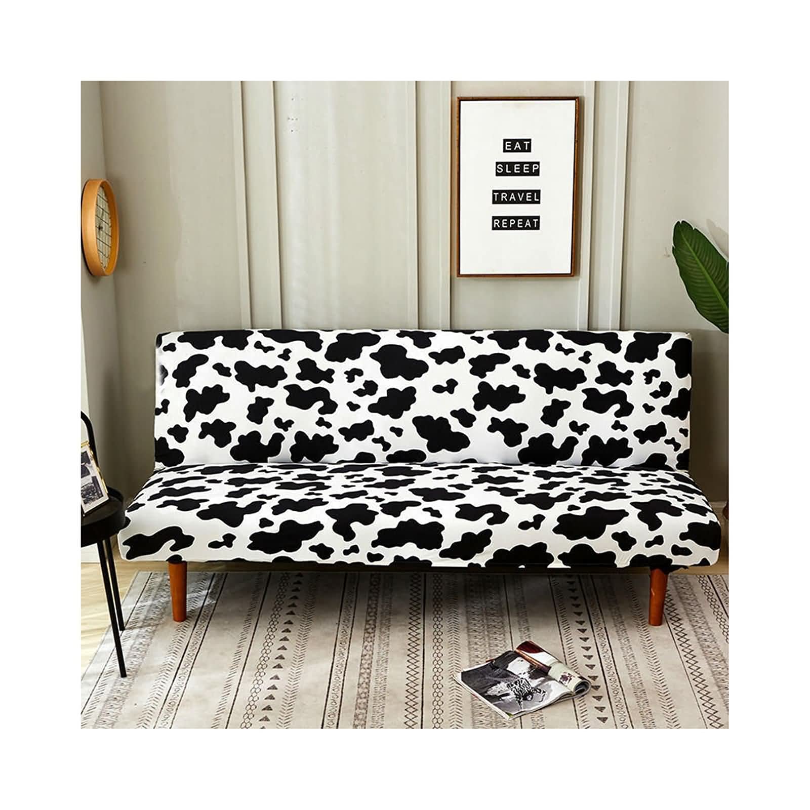 Amazon｜ソファカバーポリエステル生地、ソファベッドカバー防水牛柄