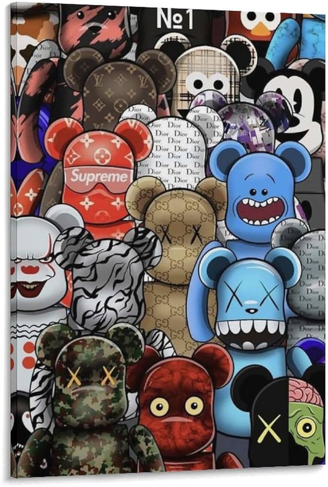 Amazon.co.jp: アートパネル KAWS Sesame Street 絵画 インテリア