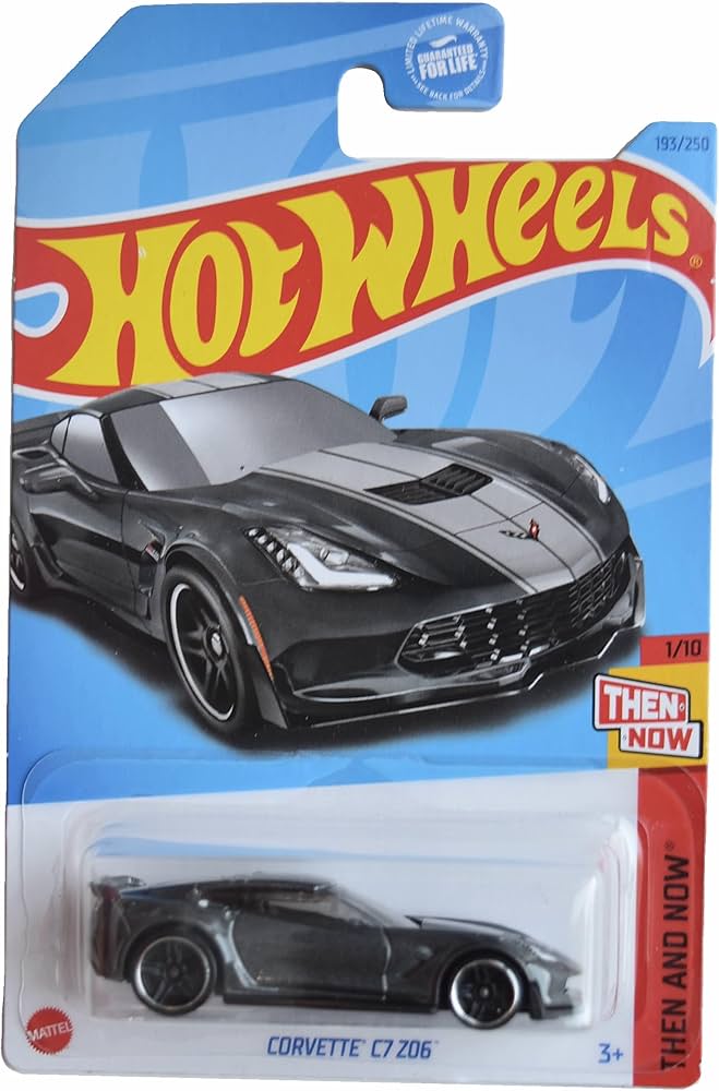 Amazon.com: Hot Wheels Corvette C7 Z06, Then and Now 1/10 [Gray