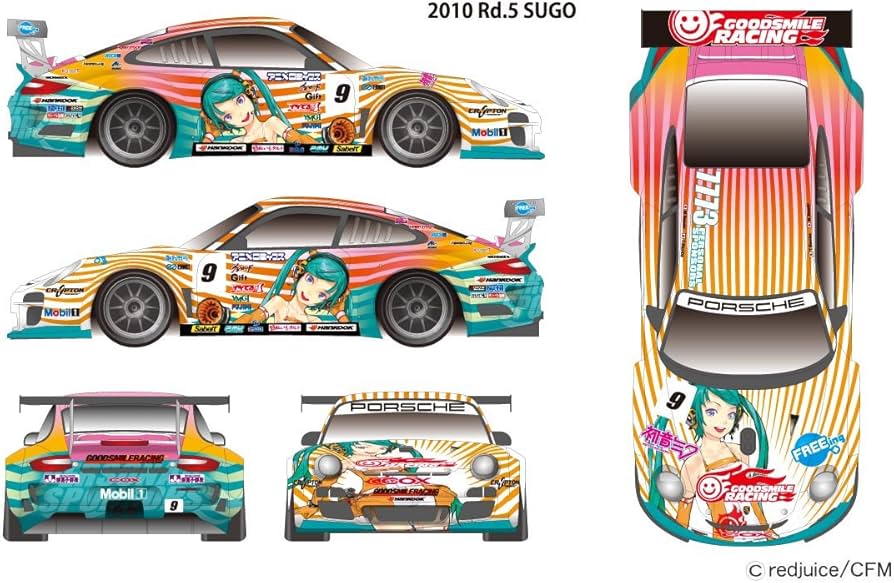 Amazon.co.jp: 1/24 No.1 ポルシェ911GT3R 初音ミクXGSRポルシェ RD.5