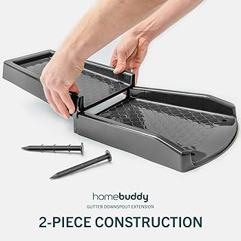 Amazon.co.jp: HomeBuddy 雨どい縦樋延長 ブラック 2個セット 雨どい