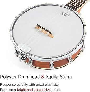 Amazon.com: Kmise Concert Size Banjolele, 23'' Sapele 4 Strings