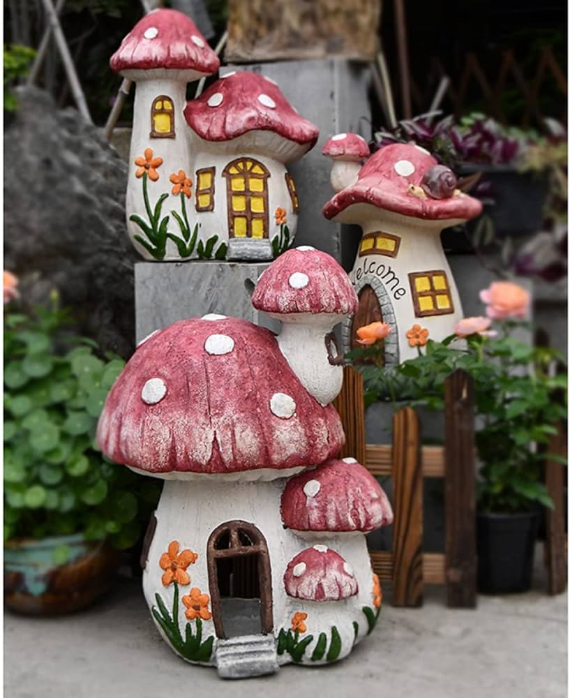 Amazon.co.jp: きのこの樹脂像 茸の彫像 ホームインテリア タイプ F