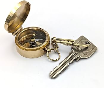 Amazon.co.jp: おしゃれなアンティークキーホルダー コンパス 方位磁針