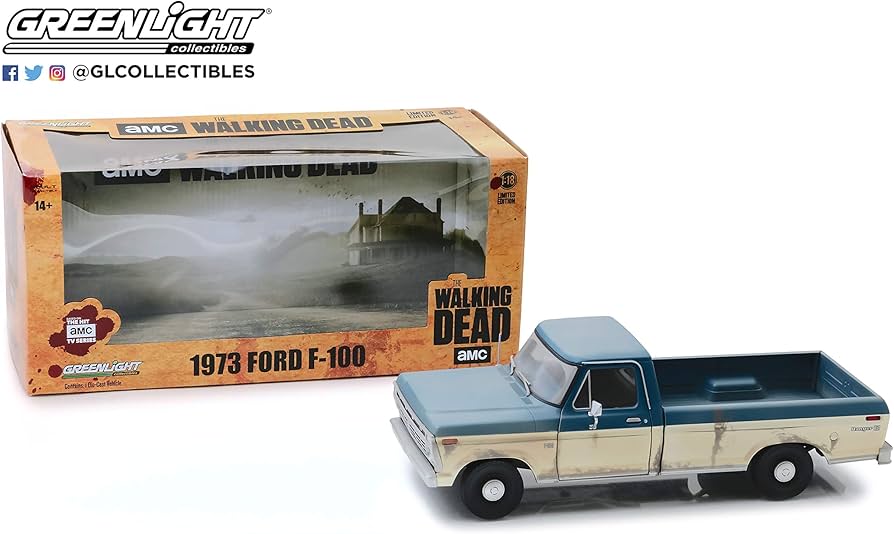 Greenlight THE WALKING DEAD - 1973 Ford F-100-1:18 scale,Black