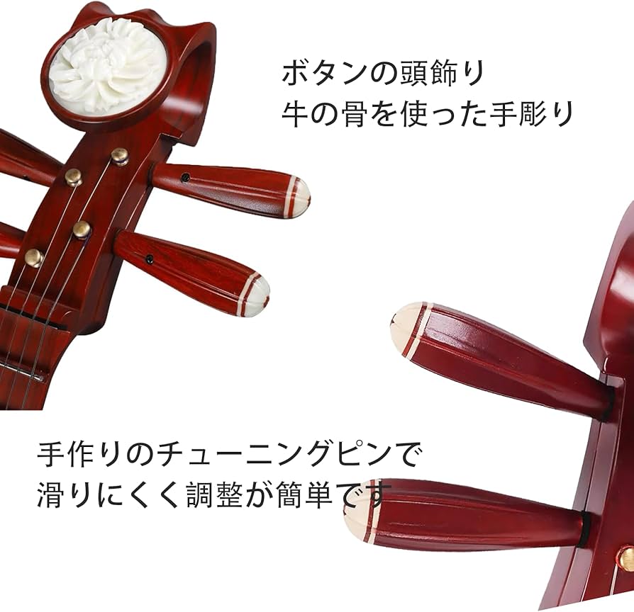 Amazon | MUYIYANG 中阮 中国のばね楽器 コガネソウ 初心者セット | 琴