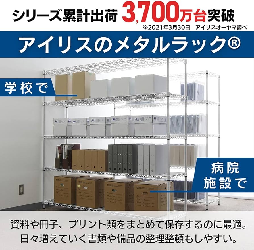 Amazon｜アイリスオーヤマ ラック メタルラック 5段 防サビ加工 幅91