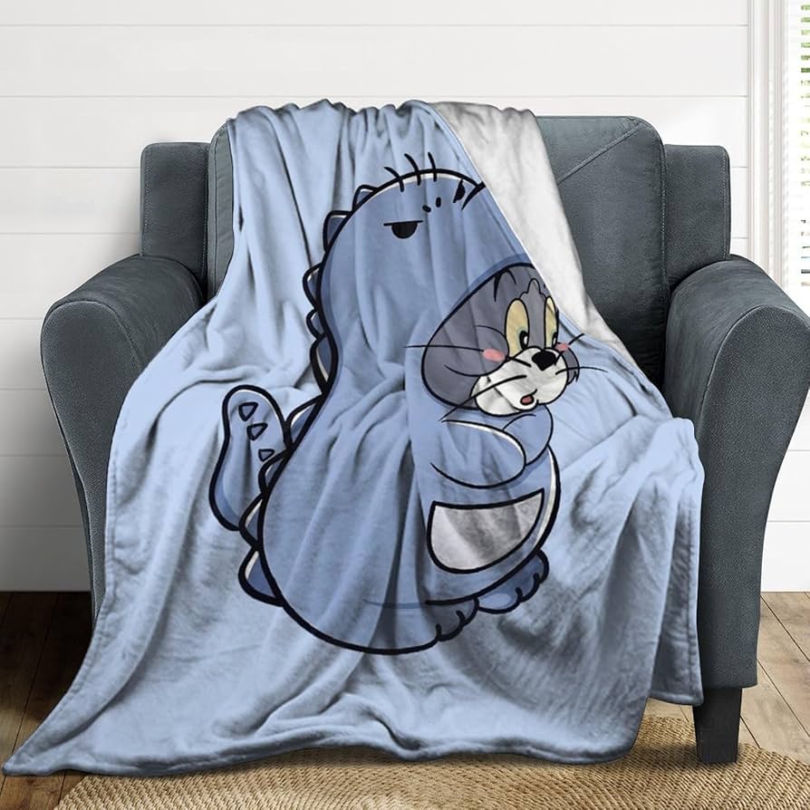Amazon｜ブランケット トムとジェリー 毛布 膝掛け シングル 掛け毛布