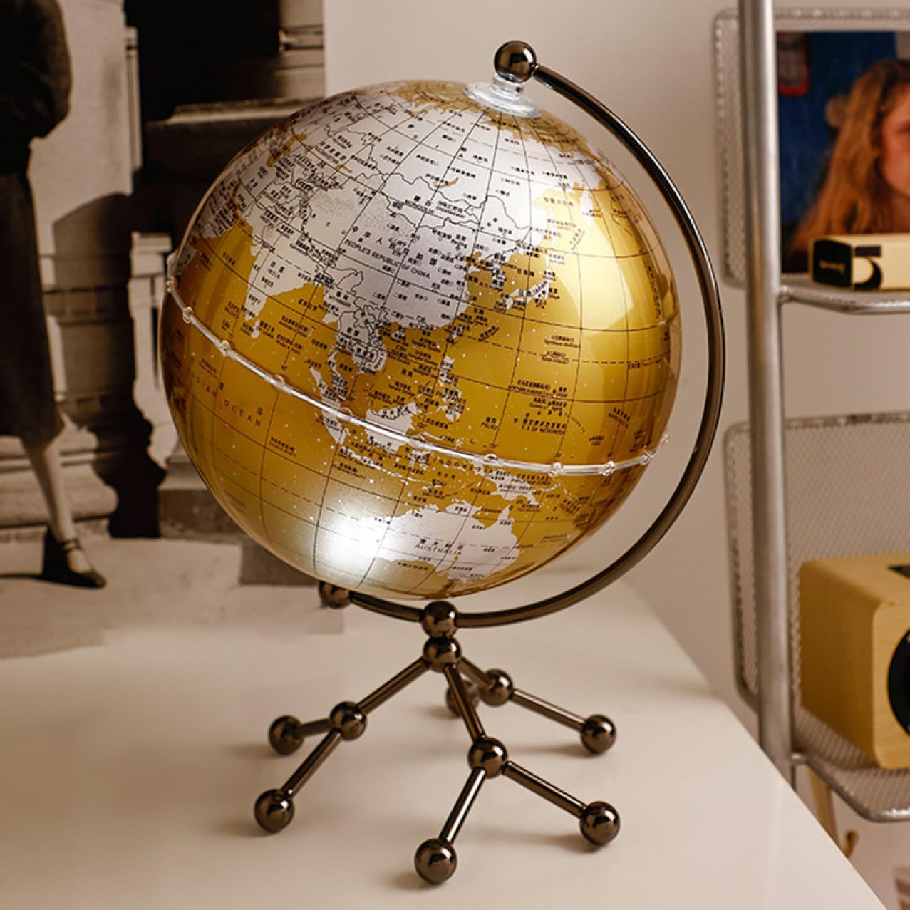 Amazon.co.jp: [dhiuebc] 世界地図 地球儀 置き物 オブジェ インテリア