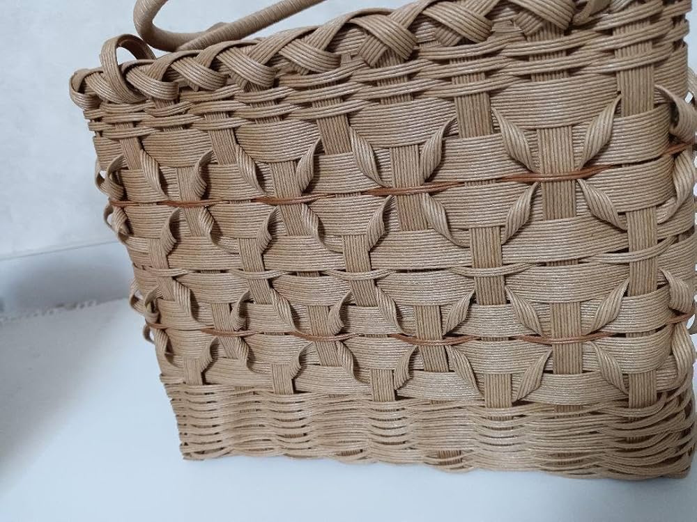 Amazon.co.jp: エコクラフトかごバッグナチュラル紙バンドクラフト