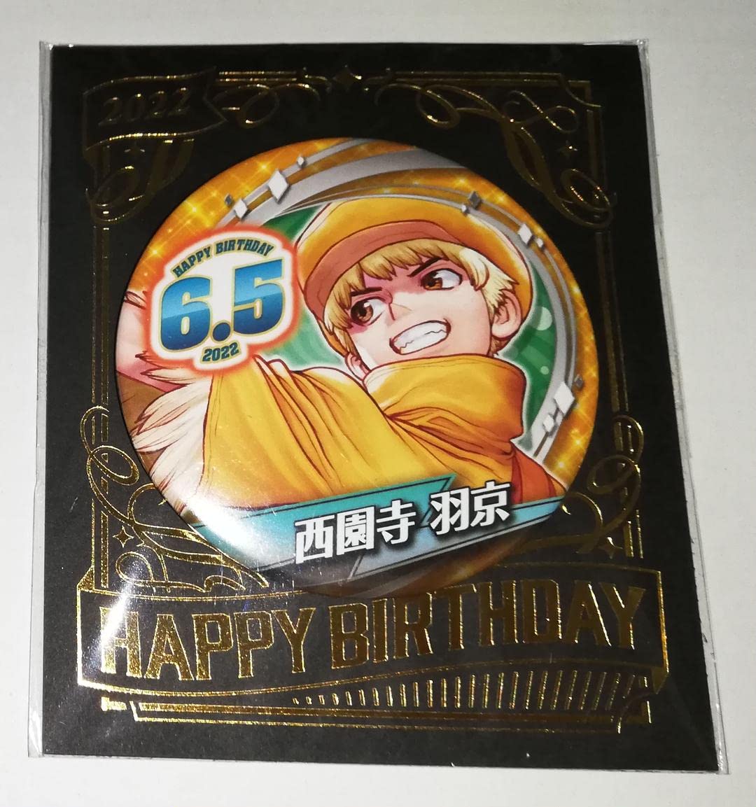 Amazon.co.jp: Dr.STONE 西園寺羽京 バースデイ缶バッジ ジャンプ