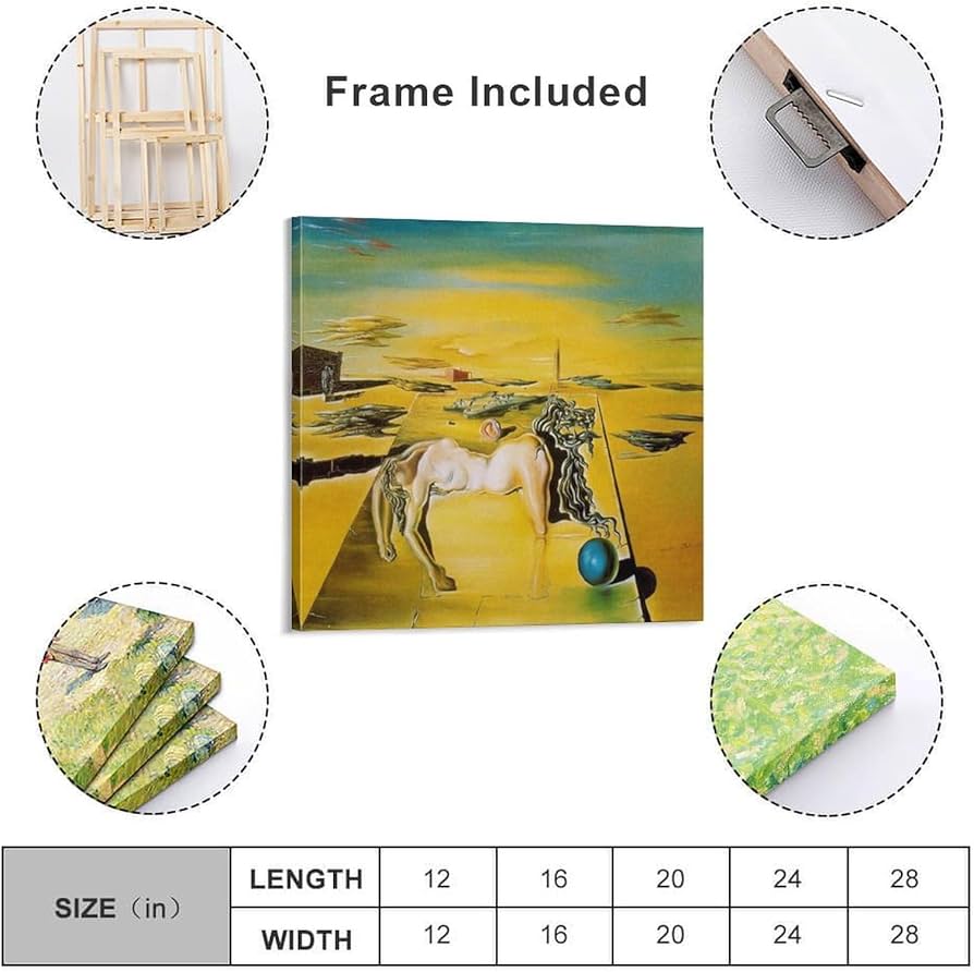 Amazon.co.jp: サルバドール・ダリ「姿の見えない眠る人、馬、獅子