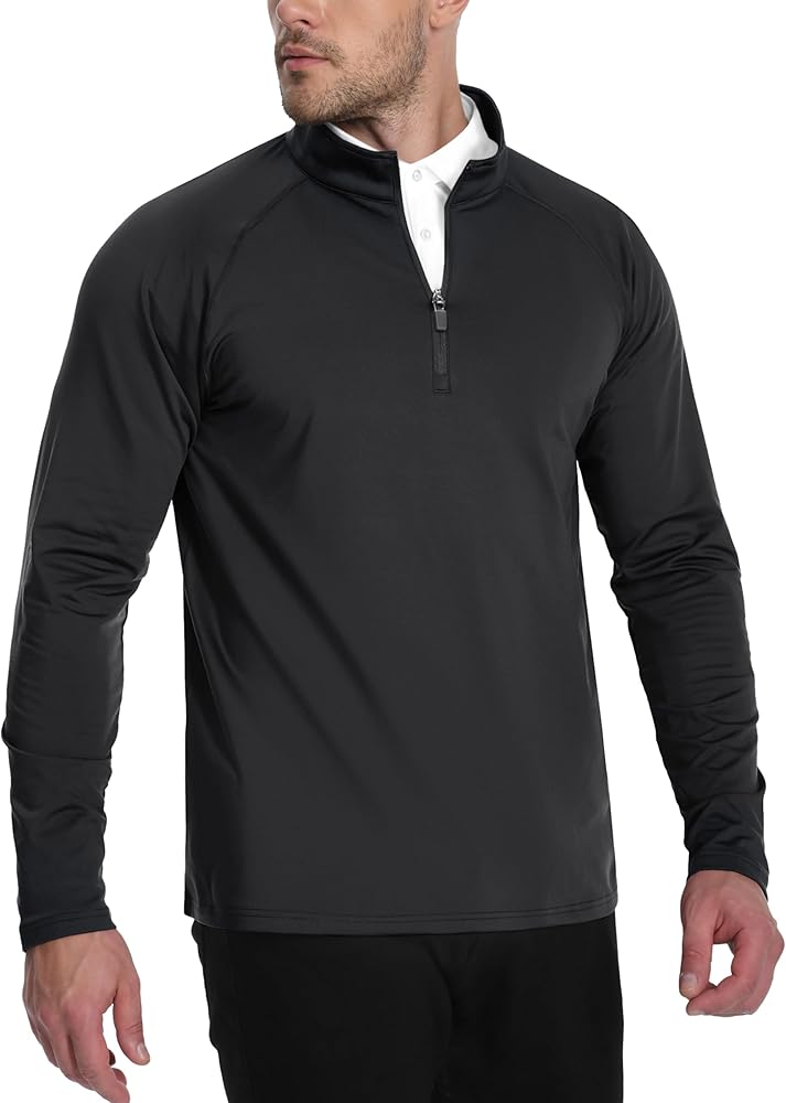 Amazon.com: TACVASEN Quarter Zip Pullover Men Golf Shirt Long