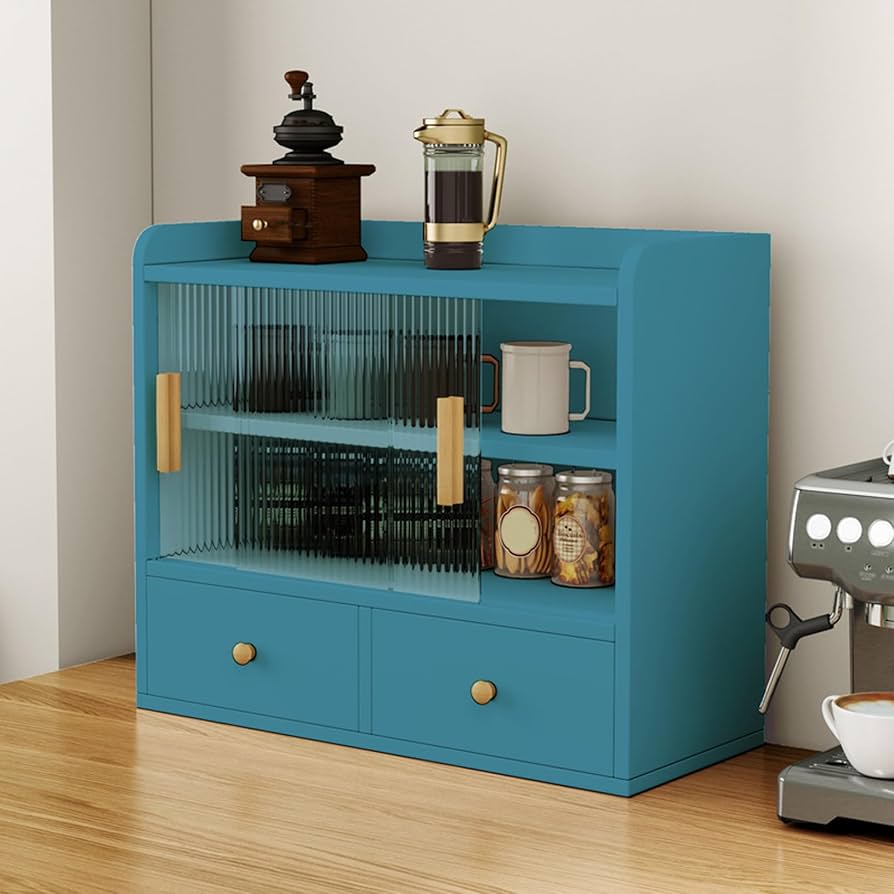 Amazon｜MJKQ9 カウンター上収納 食器棚 スタイル6 小型 木製 透明扉