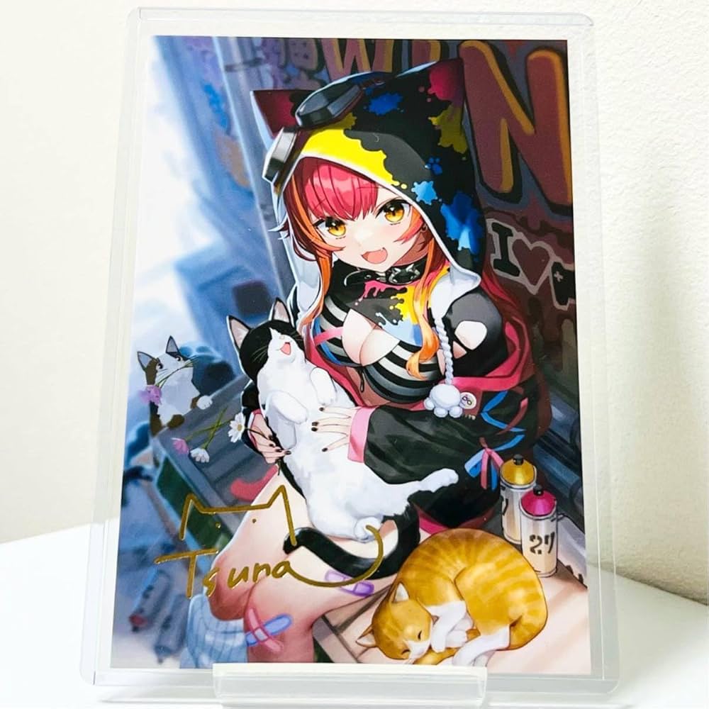 Amazon | 猫汰つな 誕生日記念2022 複製サイン入りポストカード 泉彩