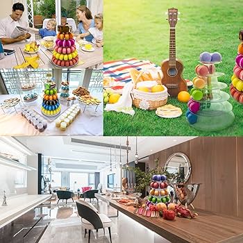 Amazon｜6段 ラウンド マカロン タワー ケーキスタンド マカロン