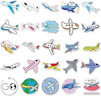 Amazon.co.jp: 50枚 ステッカーセット 飛行機防水シール ステッカー